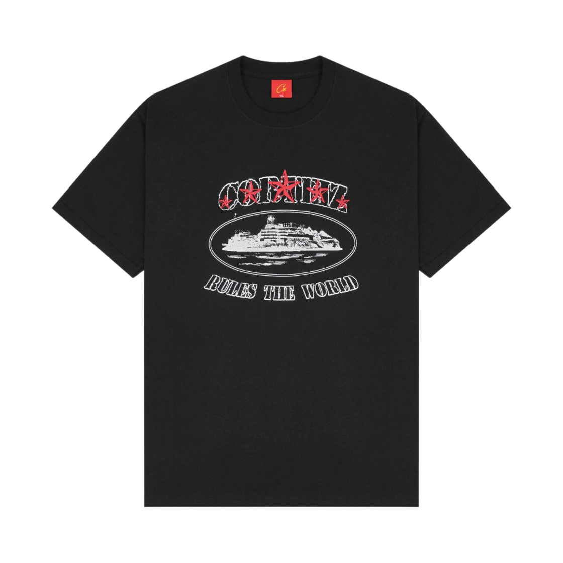 코르테이즈 5 스타즈 알카트라즈 티셔츠 블랙(Corteiz 5 Starz Alcatraz T-Shirt Black) - 1
