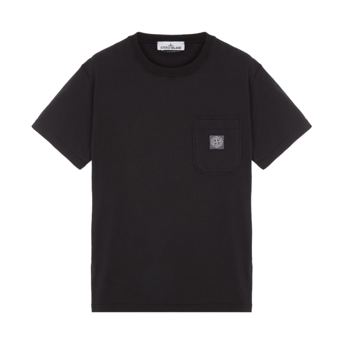 101521957-A0029 Stone Island 21957 Organic Cotton Jersey Fissato Effect T-Shirt Black - 23SS