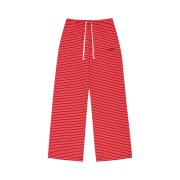 Lazyz Cozy Lazy Stripe Wide Sweatpants Red