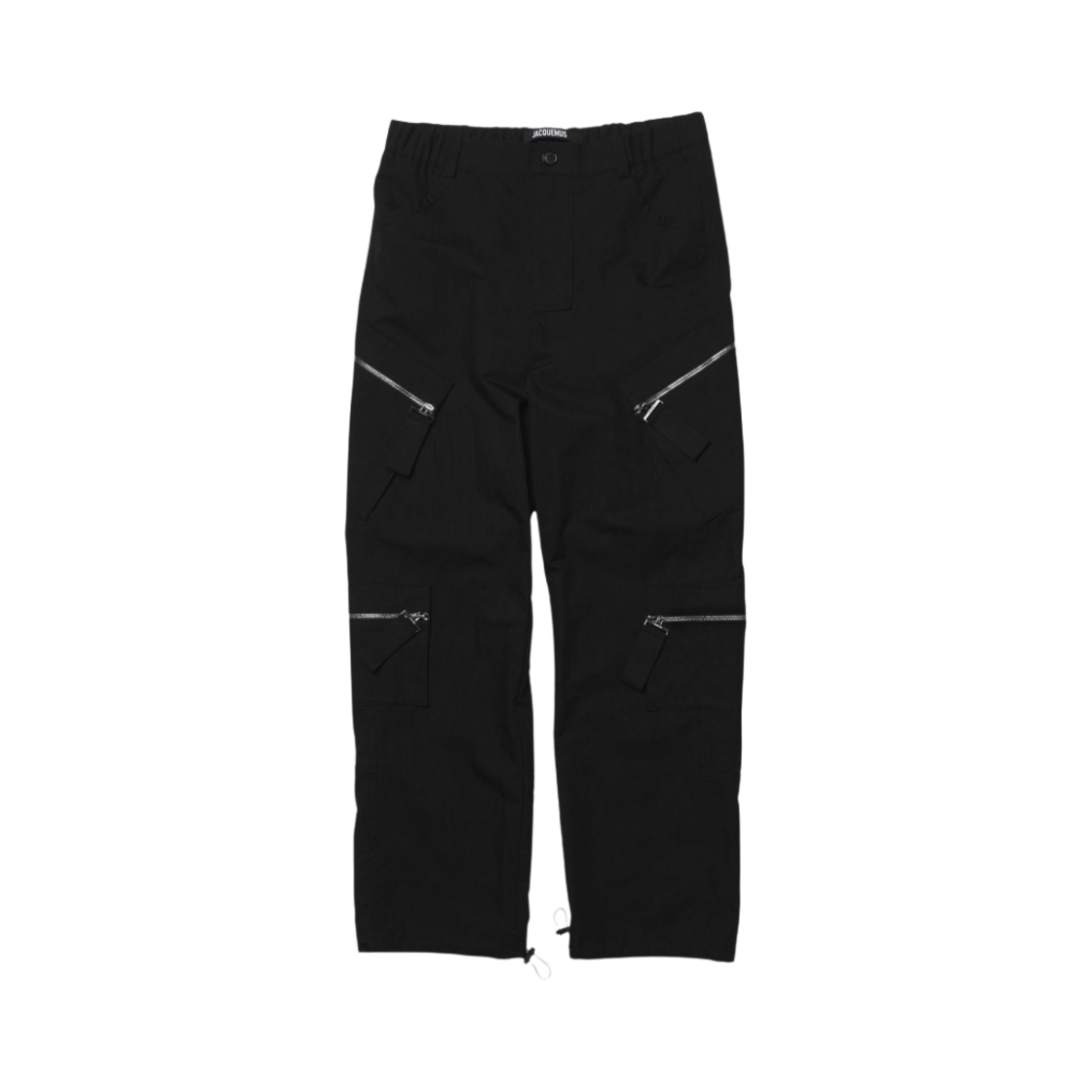 226PA026-1051-990 Jacquemus Le Cargo Marrone Zipped Cargo Pants Black