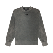 Diesel S-Macs-G1 Overdyed Sweatshirt with Logo Black