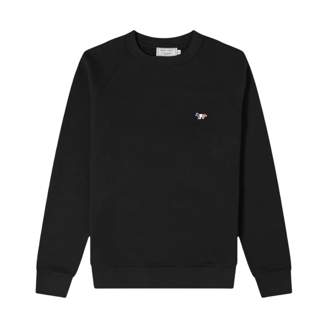 메종 키츠네 트라이컬러 폭스 패치 스웨트셔츠 블랙(Maison Kitsune Tricolor Fox Patch Sweatshirt Black) - 1