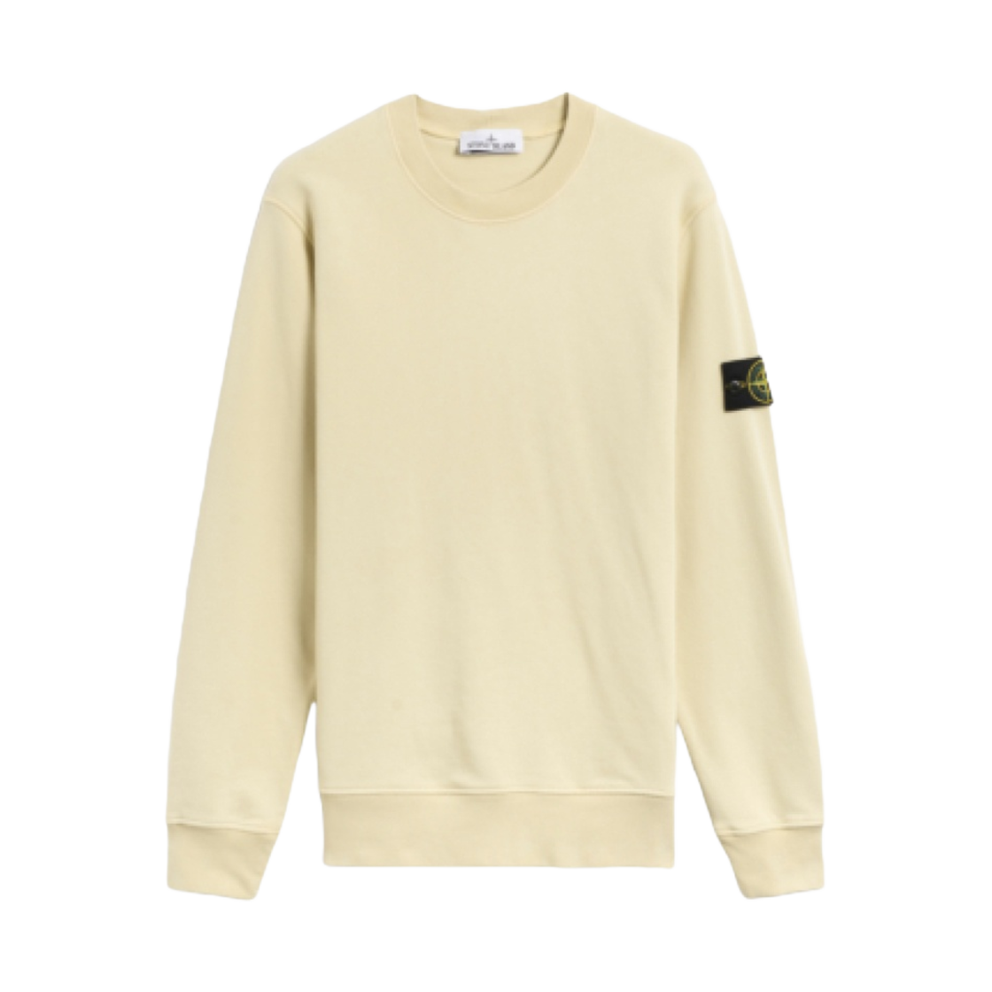 801563051-V0091 Stone Island 63051 Cotton Fleece Garment Dyed Sweatshirt Ecru - 24SS