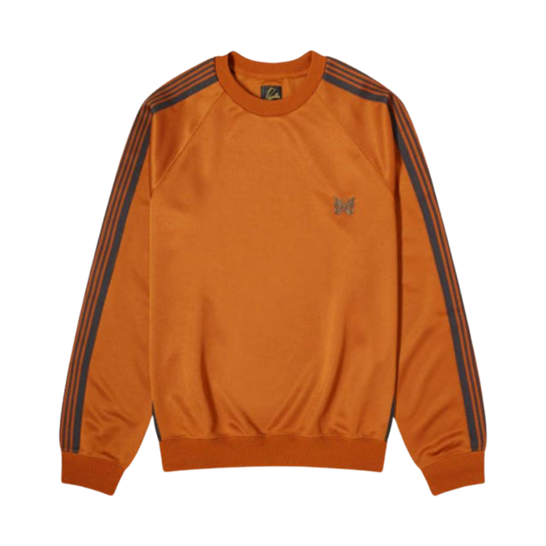 OT227 Needles Track Crew Neck Poly Smooth Rust