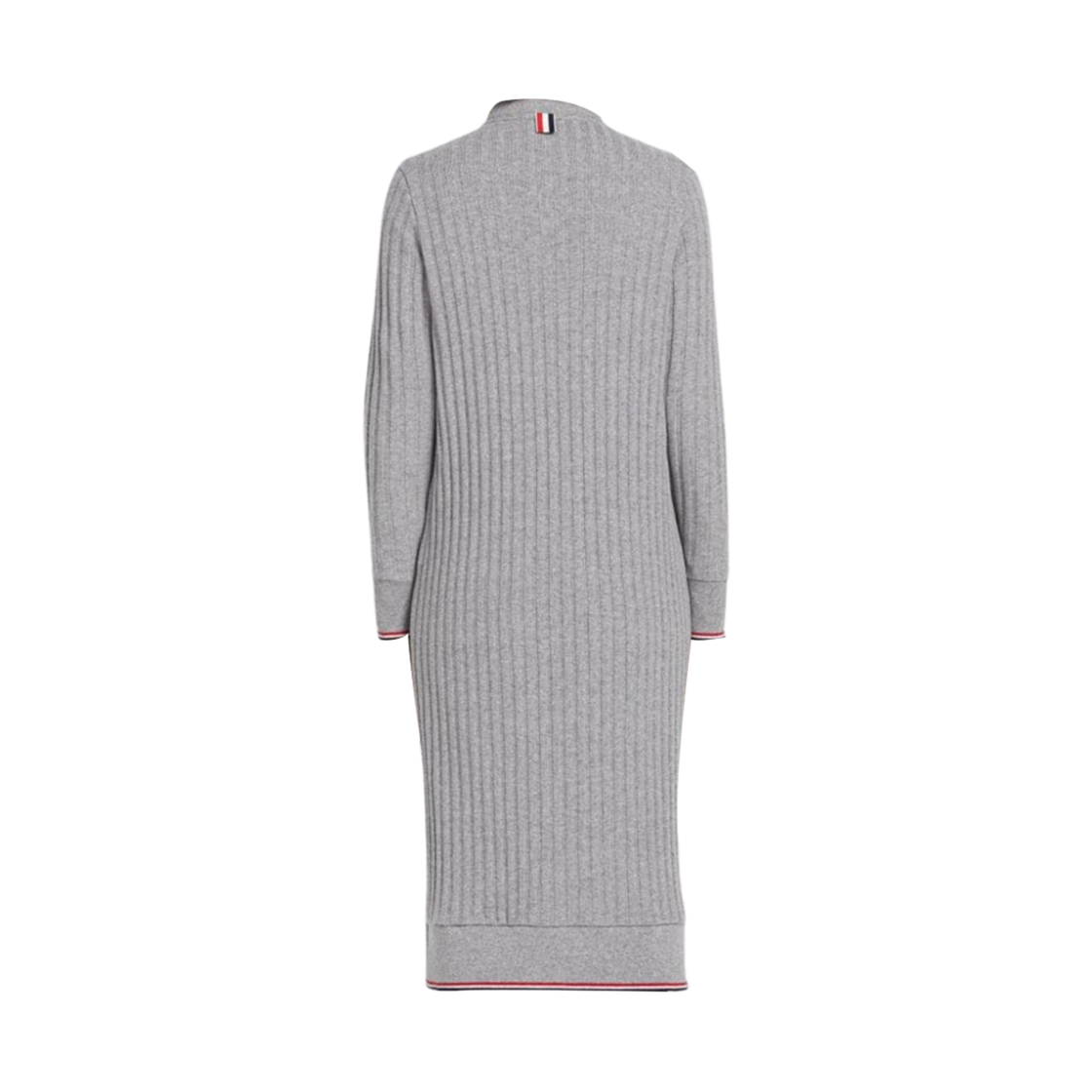 (W) 톰브라운 와이드 립 캐시미어 티핑 브이넥 가디건 드레스 그레이((W) Thom Browne Wide Rib Cashmere Tipping V-Neck Cardigan Dress Grey) - 2