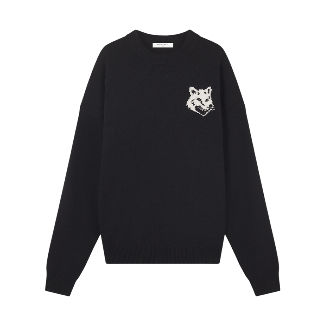 메종 키츠네 폭스 헤드 인타르시아 컴포트 점퍼 블랙(Maison Kitsune Fox Head Intarsia Comfort Jumper Black)