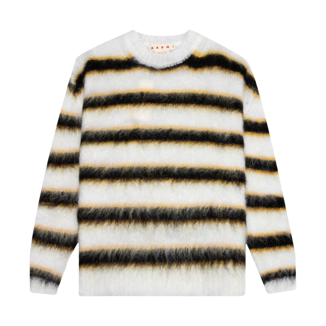 마르니 스트라이프 브러쉬드 모헤어 스웨터 릴리 화이트(Marni Striped Brushed Mohair Sweater Lily White) - 1