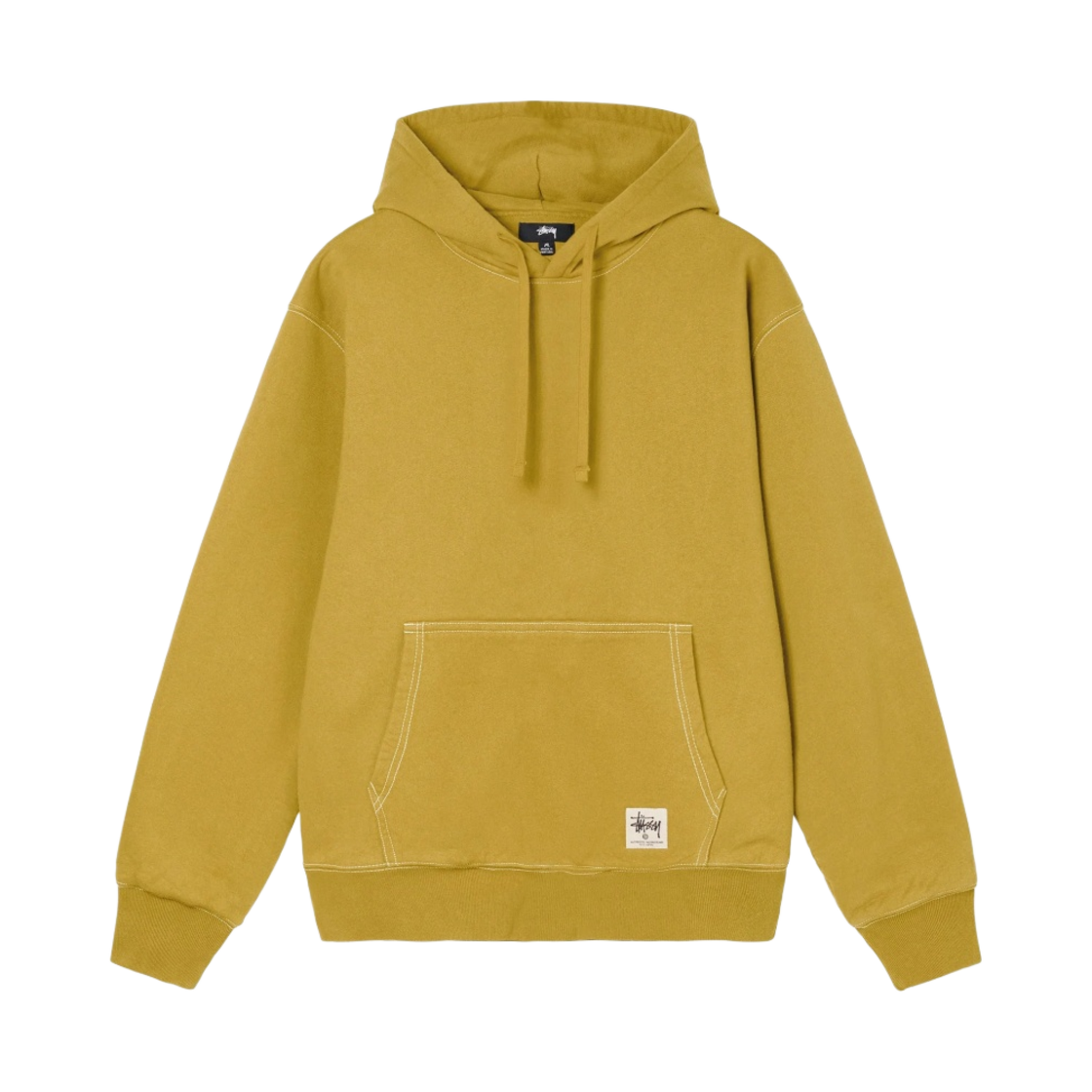 스투시 콘트라스트 스티치 라벨 후드 골드(Stussy Contrast Stitch Label Hoodie Gold) - 1
