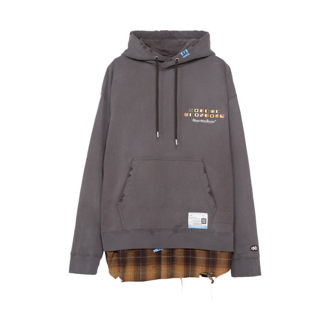 메종 미하라 야스히로 트리플 레이어드 후드 블랙(Maison Mihara Yasuhiro Triple Layered Hoodie Black) - 1