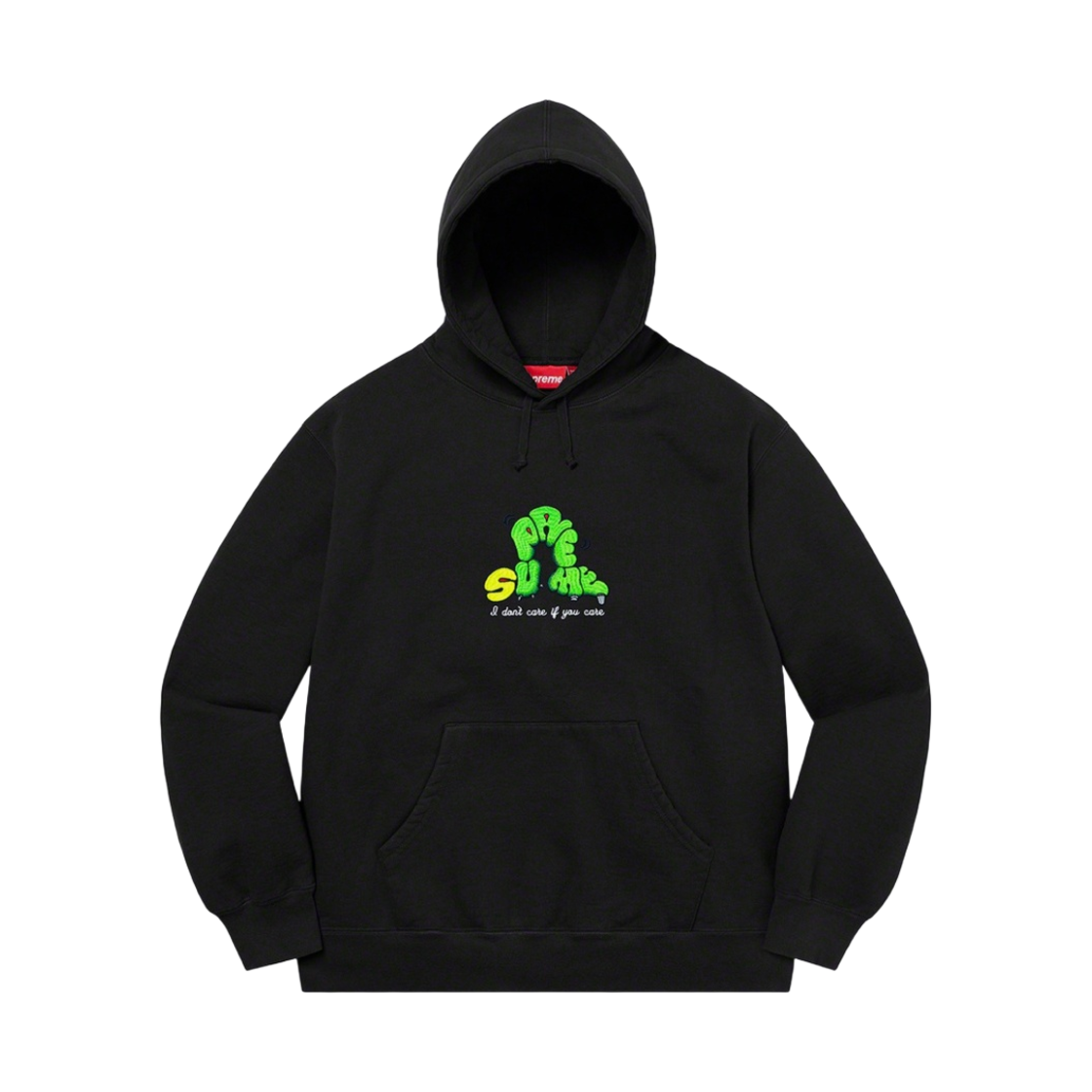 슈프림 돈 케어 후드 스웨트셔츠 블랙 - 21SS(Supreme Don't Care Hooded Sweatshirt Black - 21SS) - 1