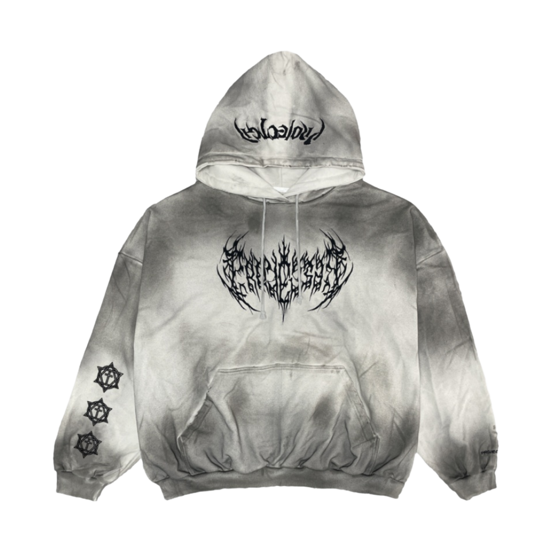 프로젝트 G/R 메탈릭 로고 후드 아이보리(Project G/R Metalic Logo Hoodie Ivory)