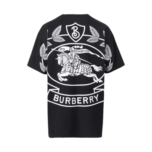 Burberry EKD Print Cotton Oversized T-shirt Black