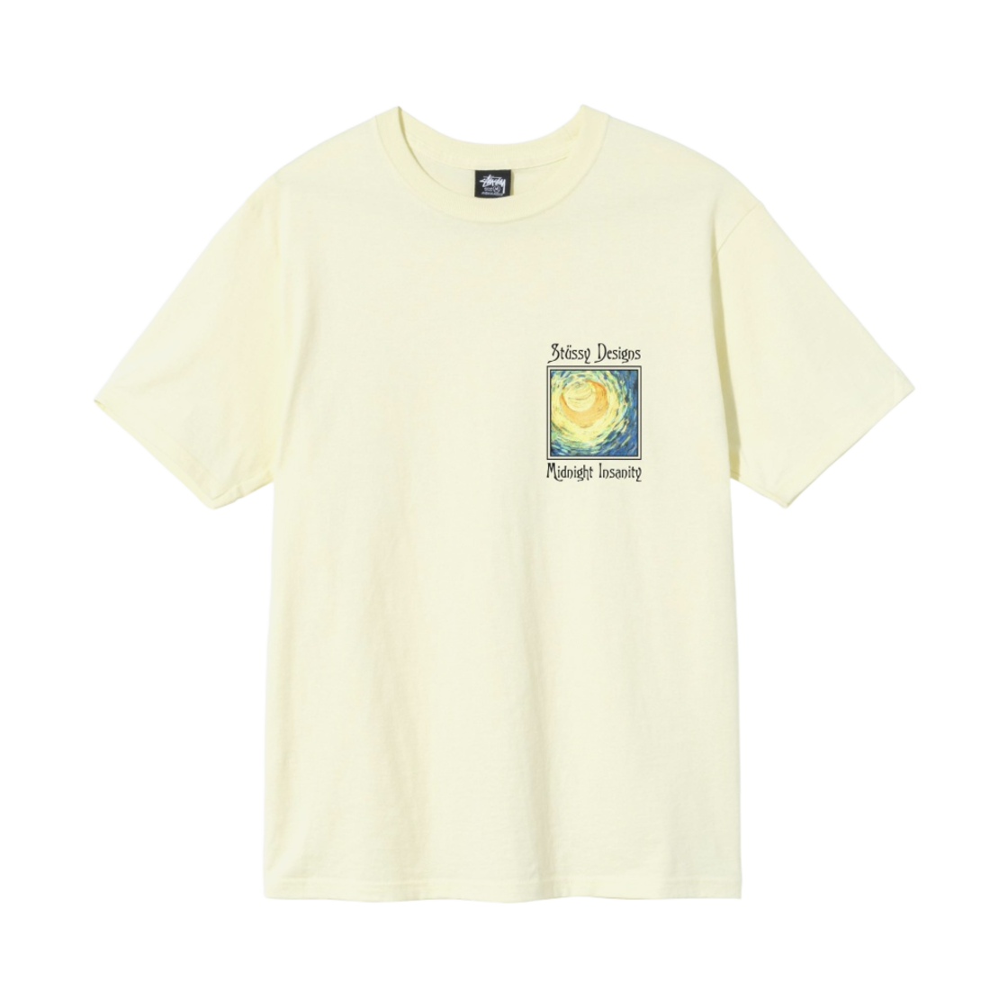 스투시 미드나잇 인세니티 티셔츠 페일 옐로우(Stussy Midnight Insanity T-Shirt Pale Yellow) - 2