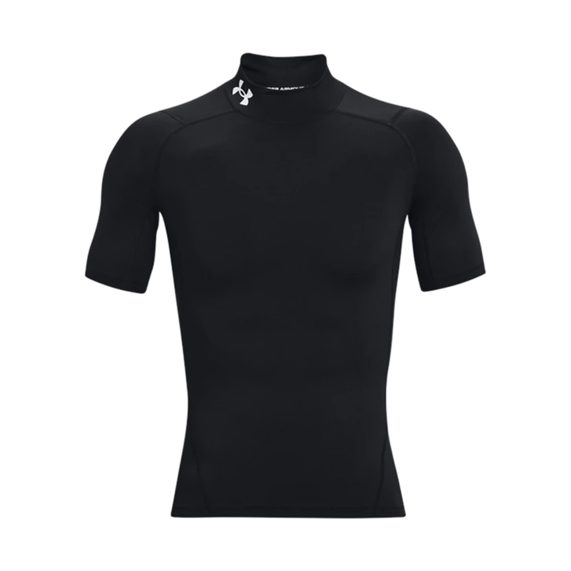 언더아머 히트기어 컴프레이션 목 숏슬리브 블랙 화이트(Under Armour HeatGear Compression Mock Short Sleeve Black White)