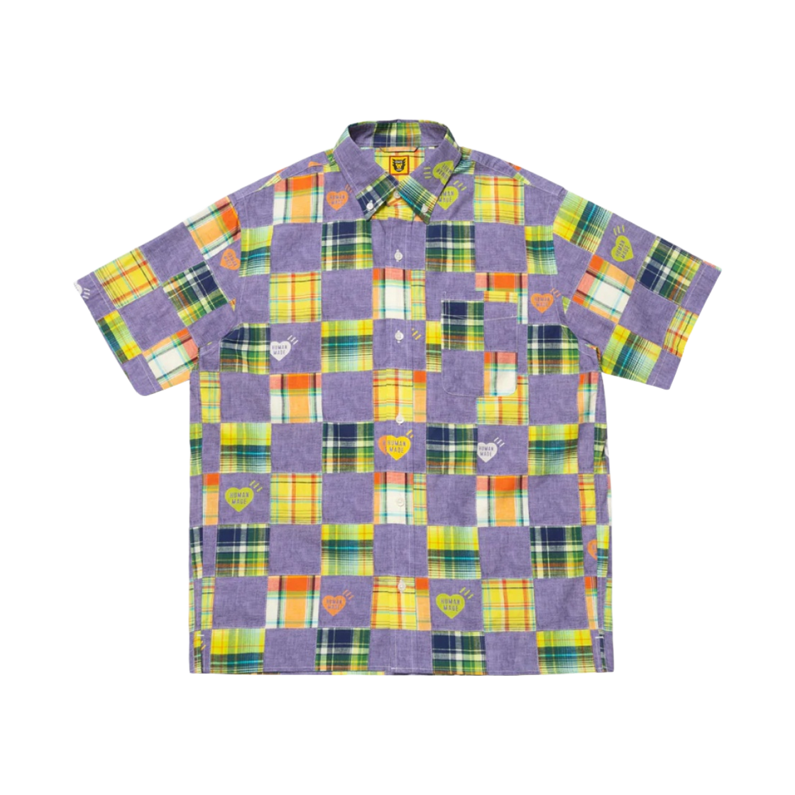 휴먼 메이드 패치워크 프린트 숏슬리브 셔츠 블루(Human Made Patchwork Printed S/S Shirt Blue) - 1