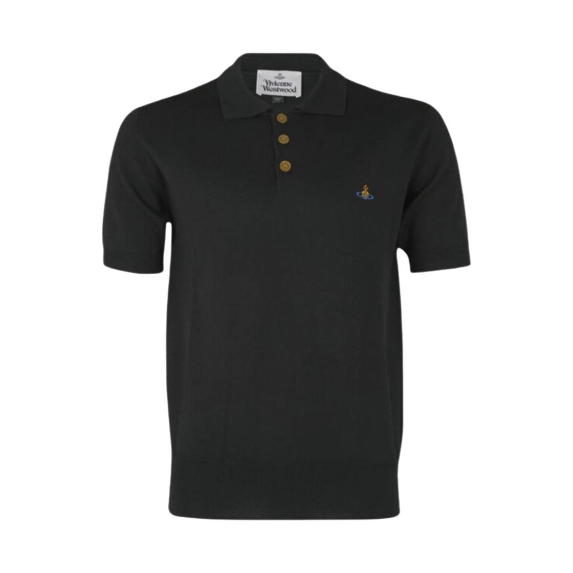 비비안 웨스트우드 클래식 숏슬리브 폴로 블랙(Vivienne Westwood Classic Short Sleeve Polo Black) - 1