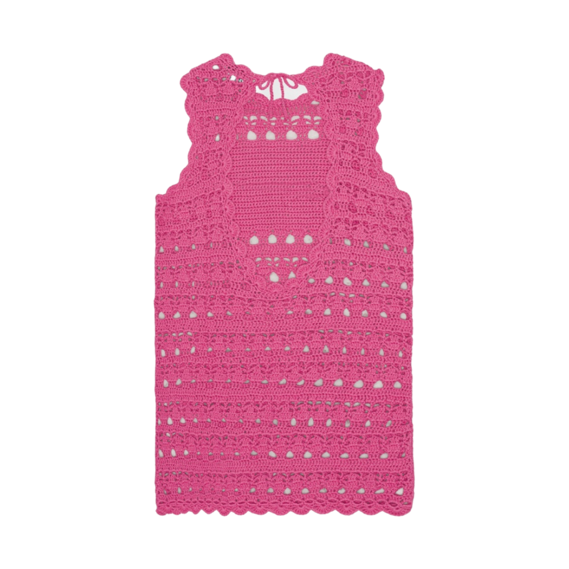 (W) 가니 크로쉐 튜닉 쇼킹 핑크((W) Ganni Crochet Tunic Shocking Pink) - 2