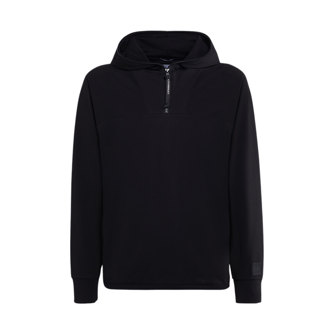 C.P. 컴퍼니 메트로폴리스 시리즈 스트레치 플리스 풀 지퍼 후드 블랙 - 23FW(C.P. Company Metropolis Series Stretch Fleece Full Zipped Hoodie Black - 23FW)