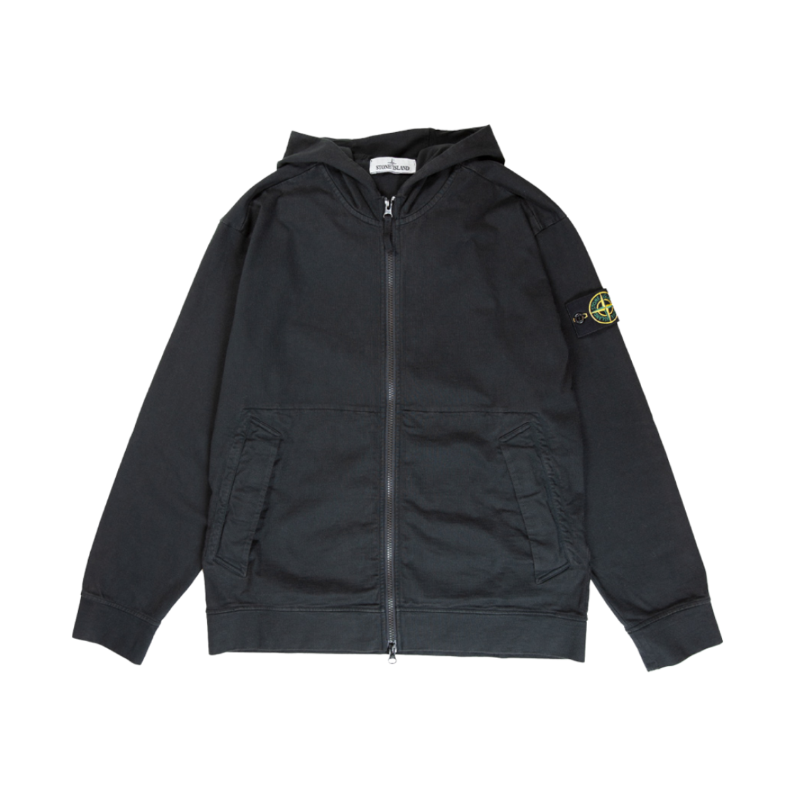 스톤 아일랜드 63650 헤비 코튼 저지 가먼트 다이드 집업 후드 집업 블랙 - 22SS(Stone Island 63650 Heavy Cotton Jersey Garment Dyed Hooded Full Zip Sweatshirt Black - 22SS) - 1