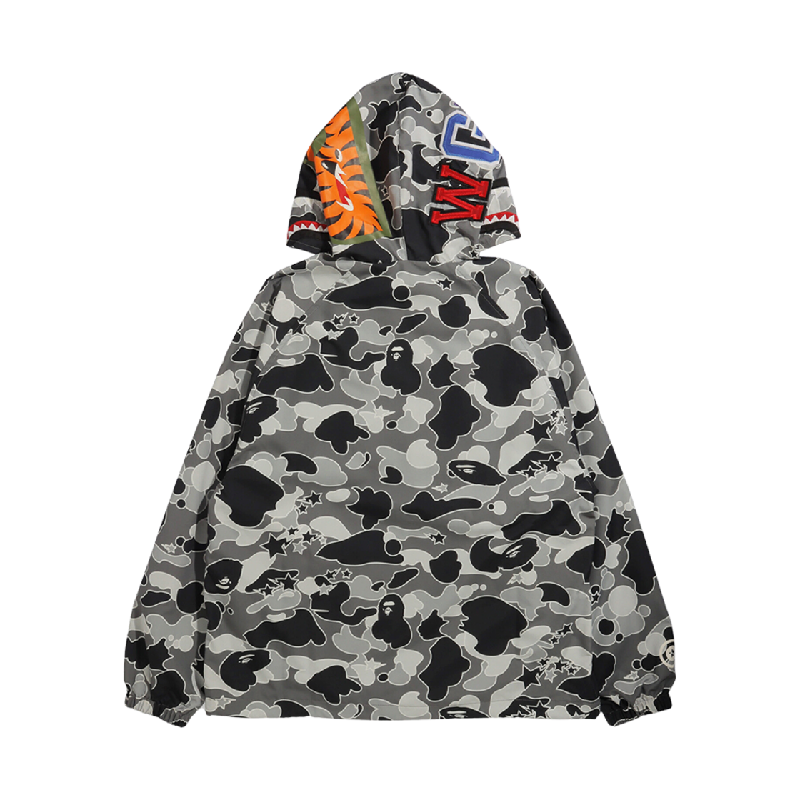 (W) 베이프 스타 카모 오버사이즈 풀 집 후드 자켓 블랙((W) BAPE Sta Camo Oversized Full Zip Hoodie Jacket Black) - 3