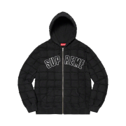 Supreme Reverse Patchwork Zip Up Hooded Sweatshirt Black - 22SS
