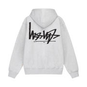 Stussy Flipped Zip Hoodie Ash Heather