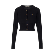 (W) Vivienne Westwood Bea Cropped Cardigan Black