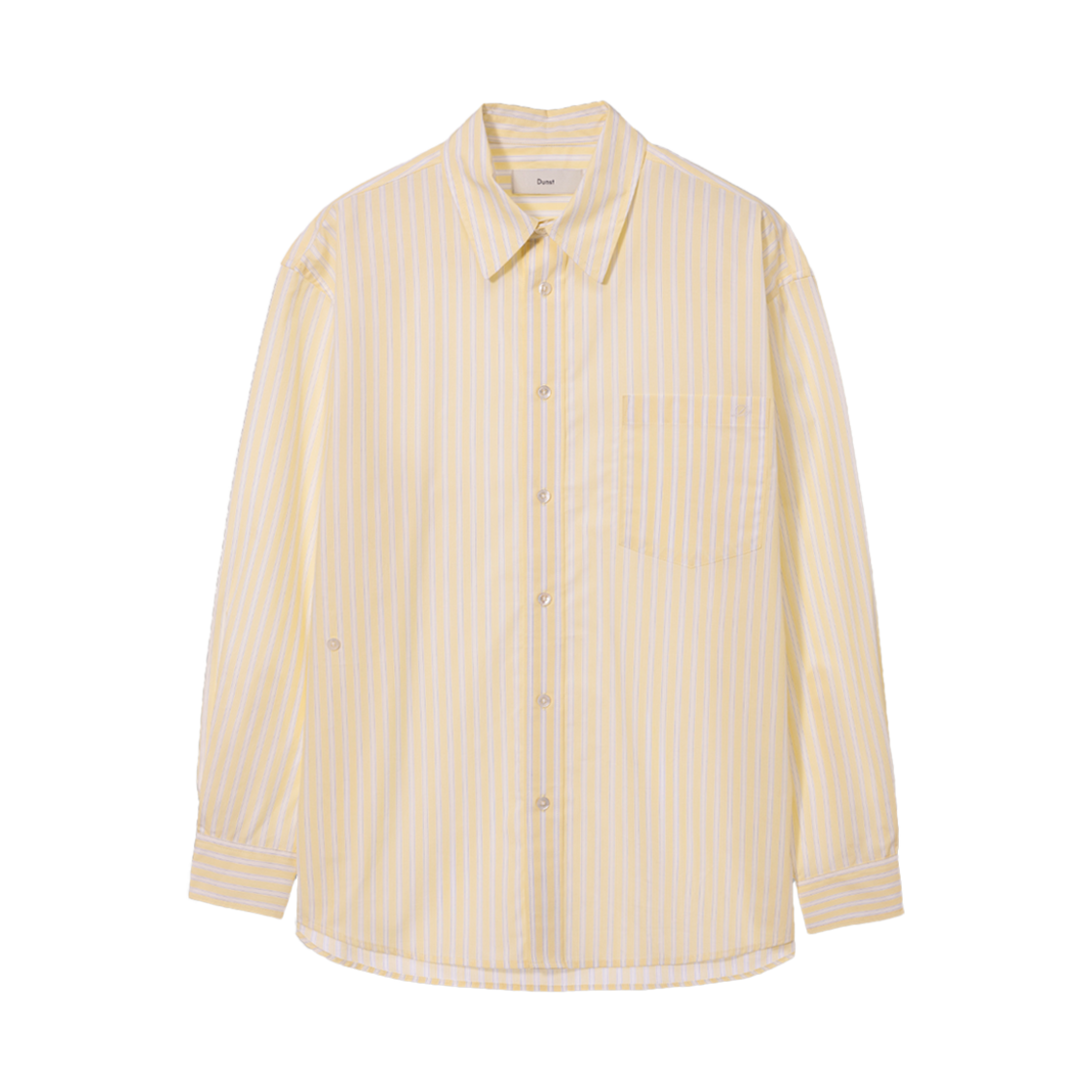 던스트 유니섹스 오버사이즈 스트라이프 셔츠 레몬 스트라이프
