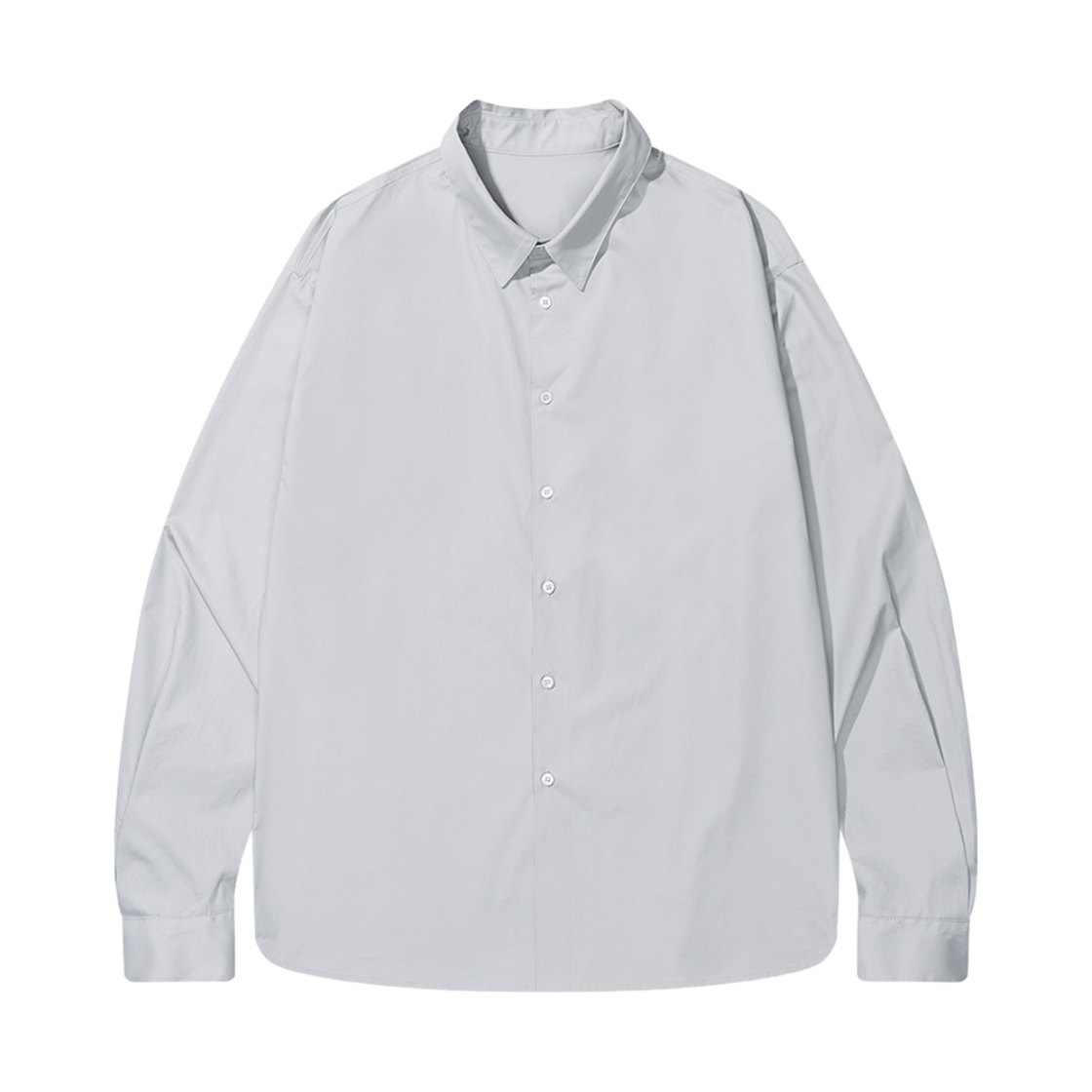필더스 남성 백 로고 클래식 오버사이즈 코튼 셔츠 그레이