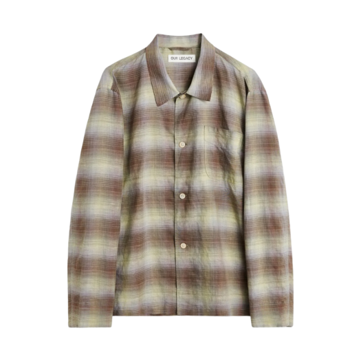 M2242BM Our Legacy Box Shirt Summer Weave Murky Static