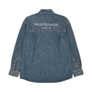 Wooyoungmi Denim Back Logo Shirt Blue - 24FW