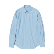 Auralee Washed Finx Twill Shirt Sax Blue