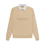 Essentials Waffle Henley Rugby Sand - 23SS