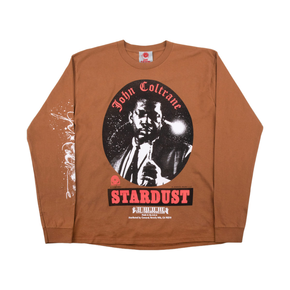 - Online Ceramics John Coltrane Stardust Long Sleeve T-Shirt Brown