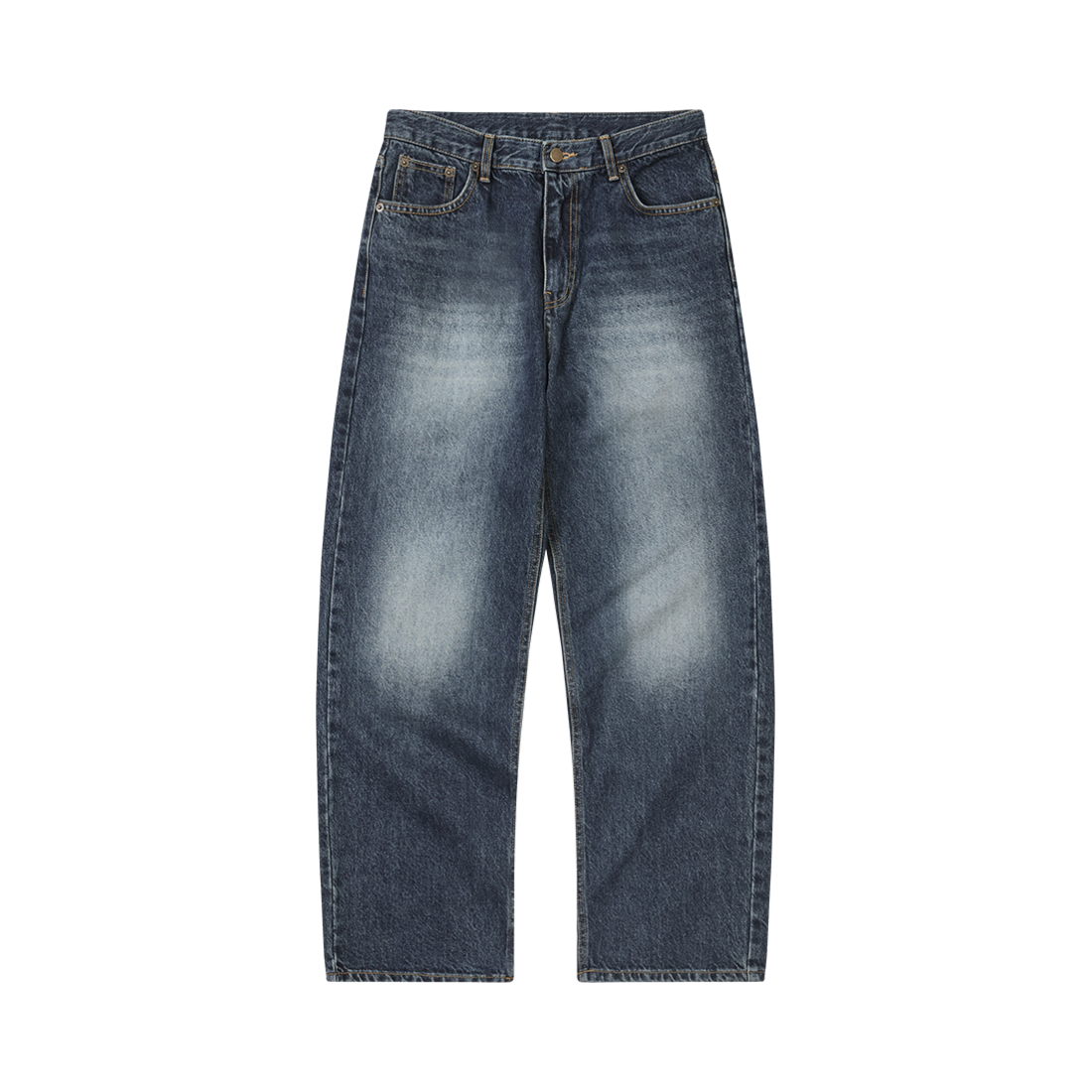 AM25SSPT03 AMOU Natural Washing Semi Wide Denim Pants