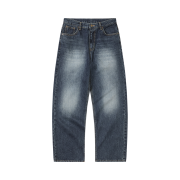 AMOU Natural Washing Semi Wide Denim Pants