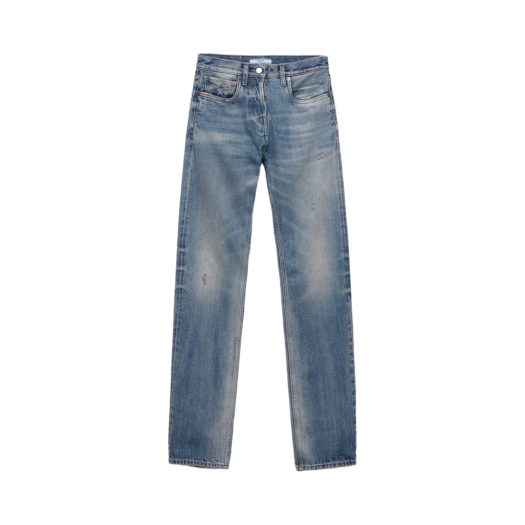 GFP530-1703-F0008 (W) Prada Tapered Denim Jeans Navy