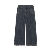Vonvat V Stitch Wide Jeans Oil Indigo