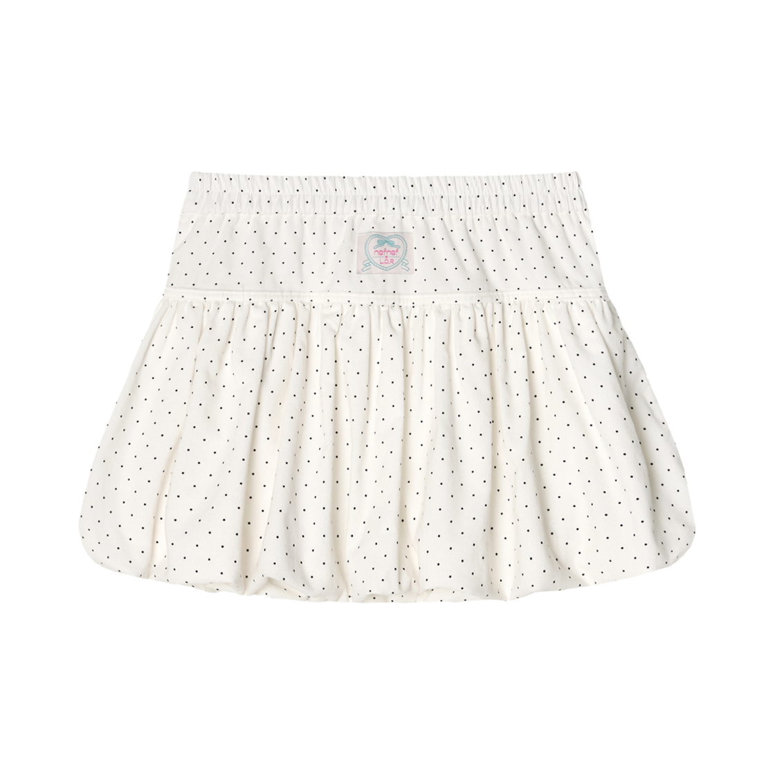 네프네프 벌룬 스커트 화이트 도트(NEFNEF Balloon Skirt White Dot)