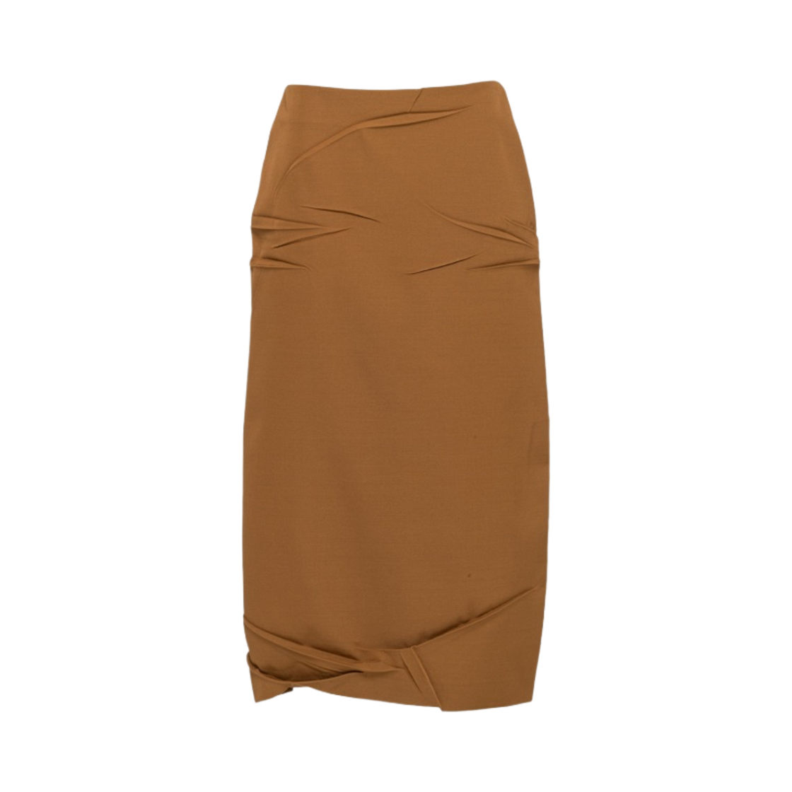 (W) 프라다 개버딘 미디 스커트 카라멜((W) Prada Gabardine Midi-Skirt Caramel) - 1