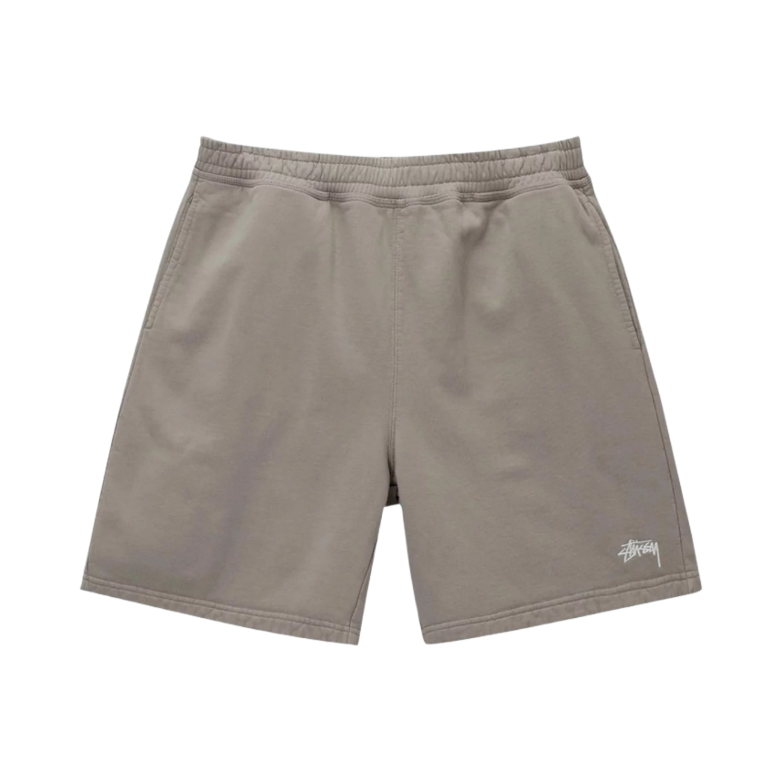 112286 Stussy Overdyed Stock Logo Shorts Khaki