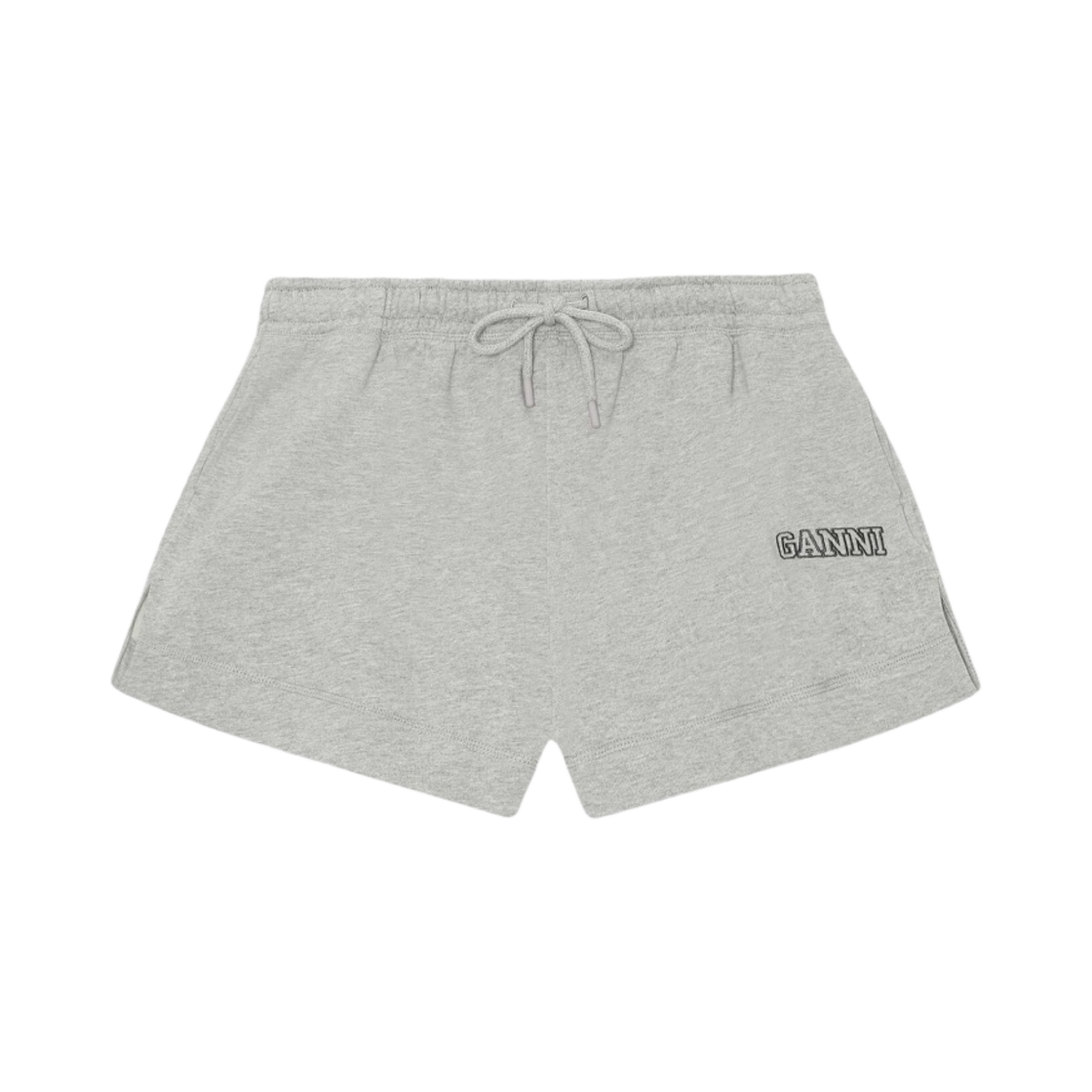 T2924-921 (W) Ganni Drawstring Shorts Paloma Melange