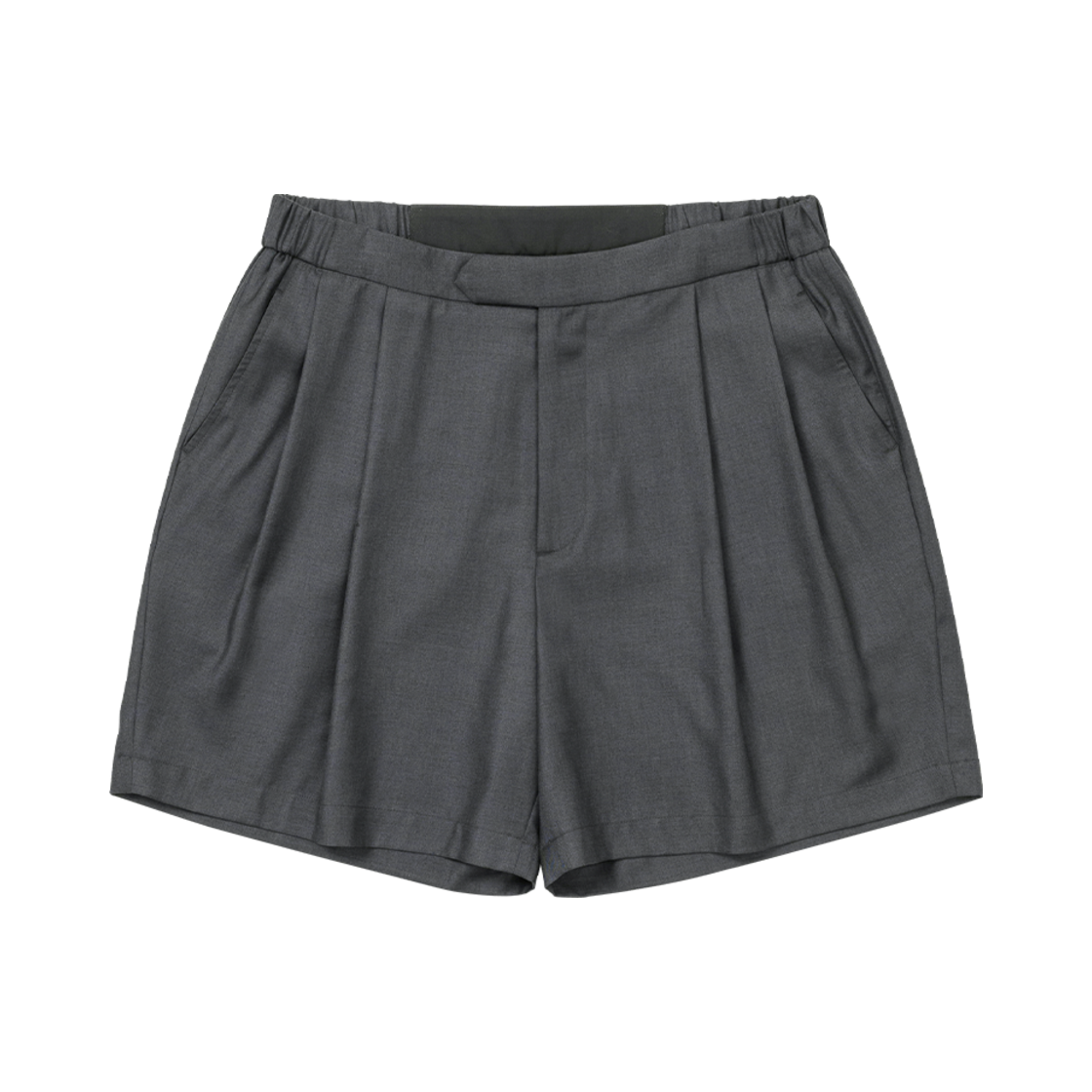 AJ252PT004CH AJOBYAJO Wool Blend Shorts Charcoal