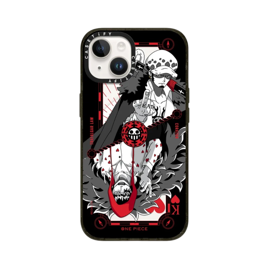 케이스티파이 x 원피스 아이폰 맥세이프 포커 카드 로우 & 코라존 울트라 바운스 케이스 블랙(Casetify x One Piece iPhone Magsafe Poker Card Law & Corazon Ultra Bounce Case Black) - 2