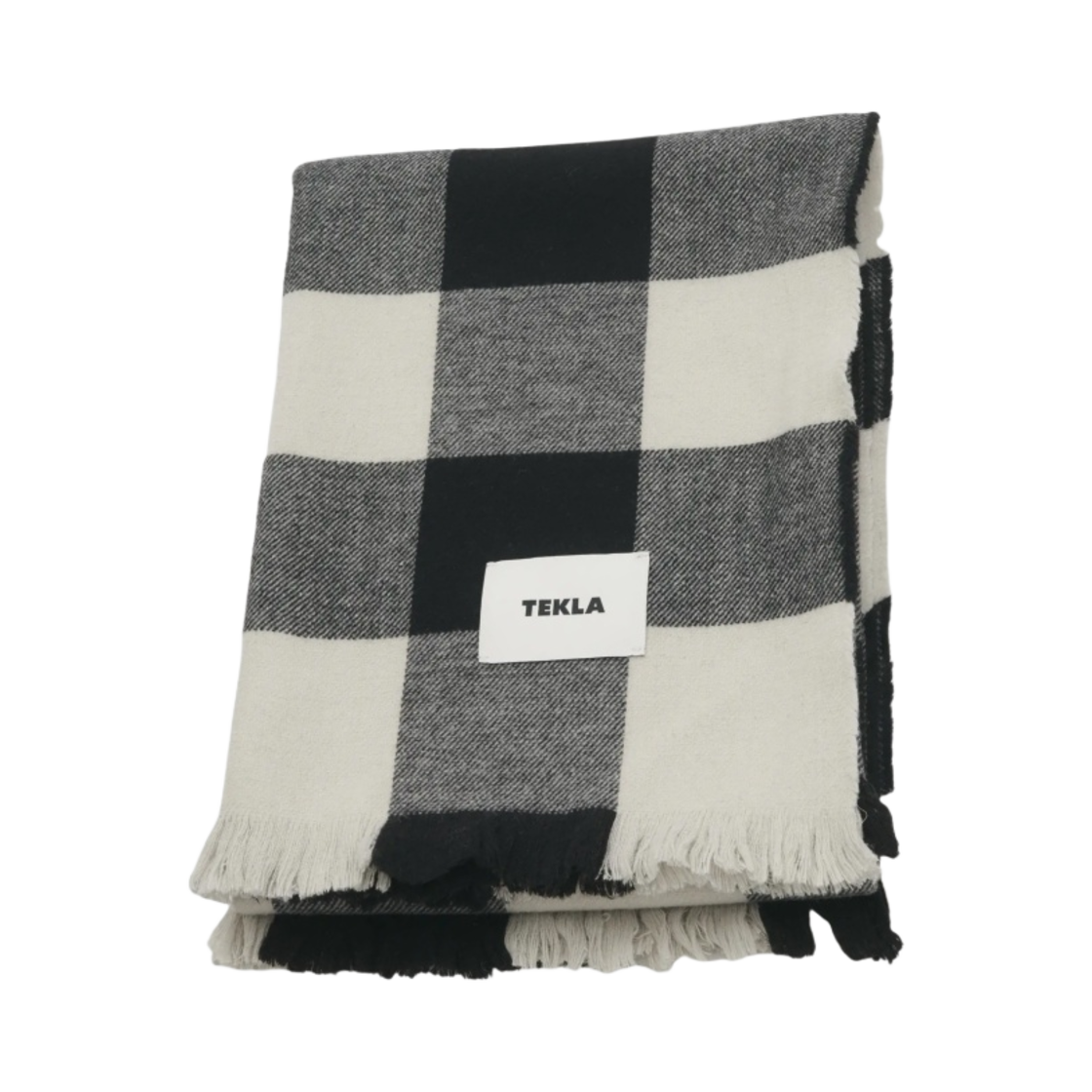 테클라 깅엄 블랭킷 블랙 깅엄(Tekla Gingham Blankets Black Gingham) - 1