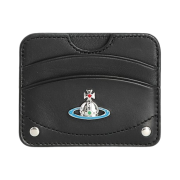 Vivienne Westwood Nappa Leather Half Moon Card Holder Black