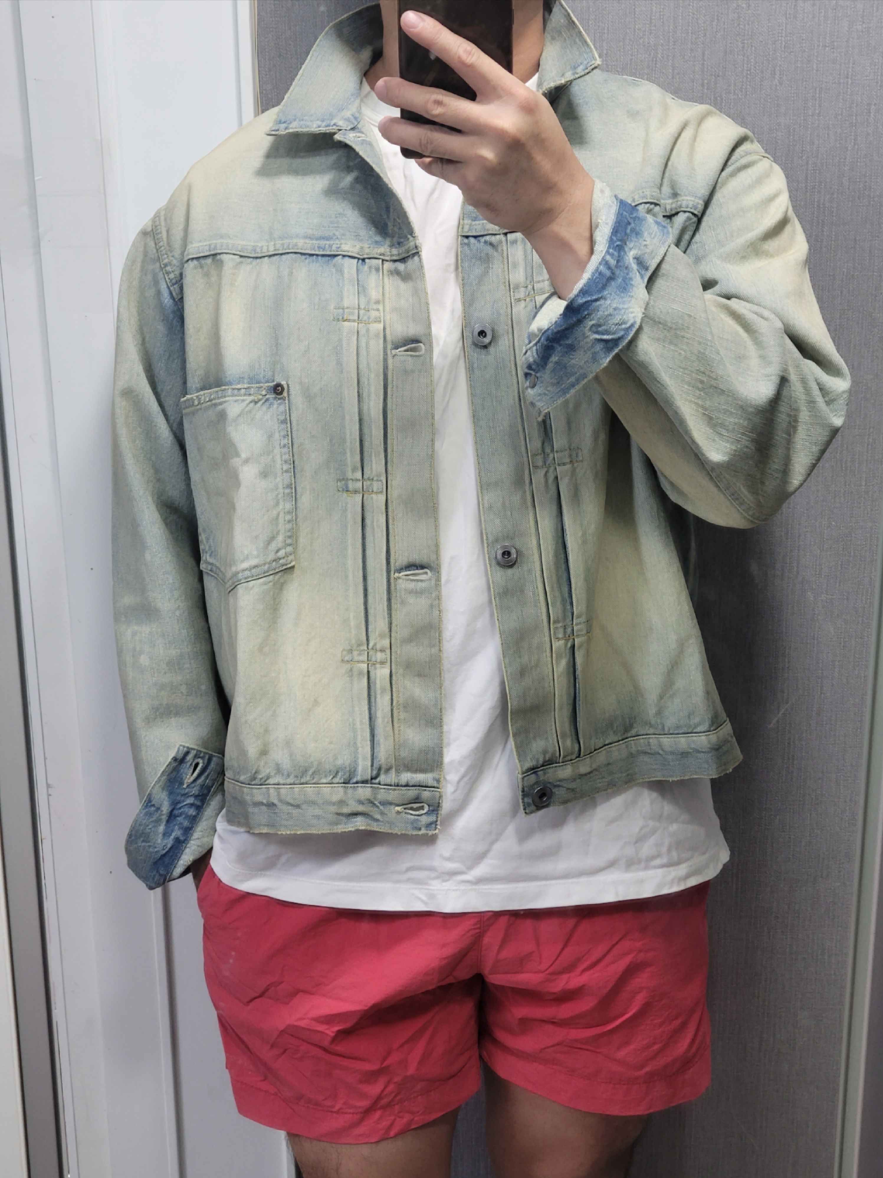 A.Presse 1st Type Denim Jacket Bleach - 25SS 착용 스타일 - 1