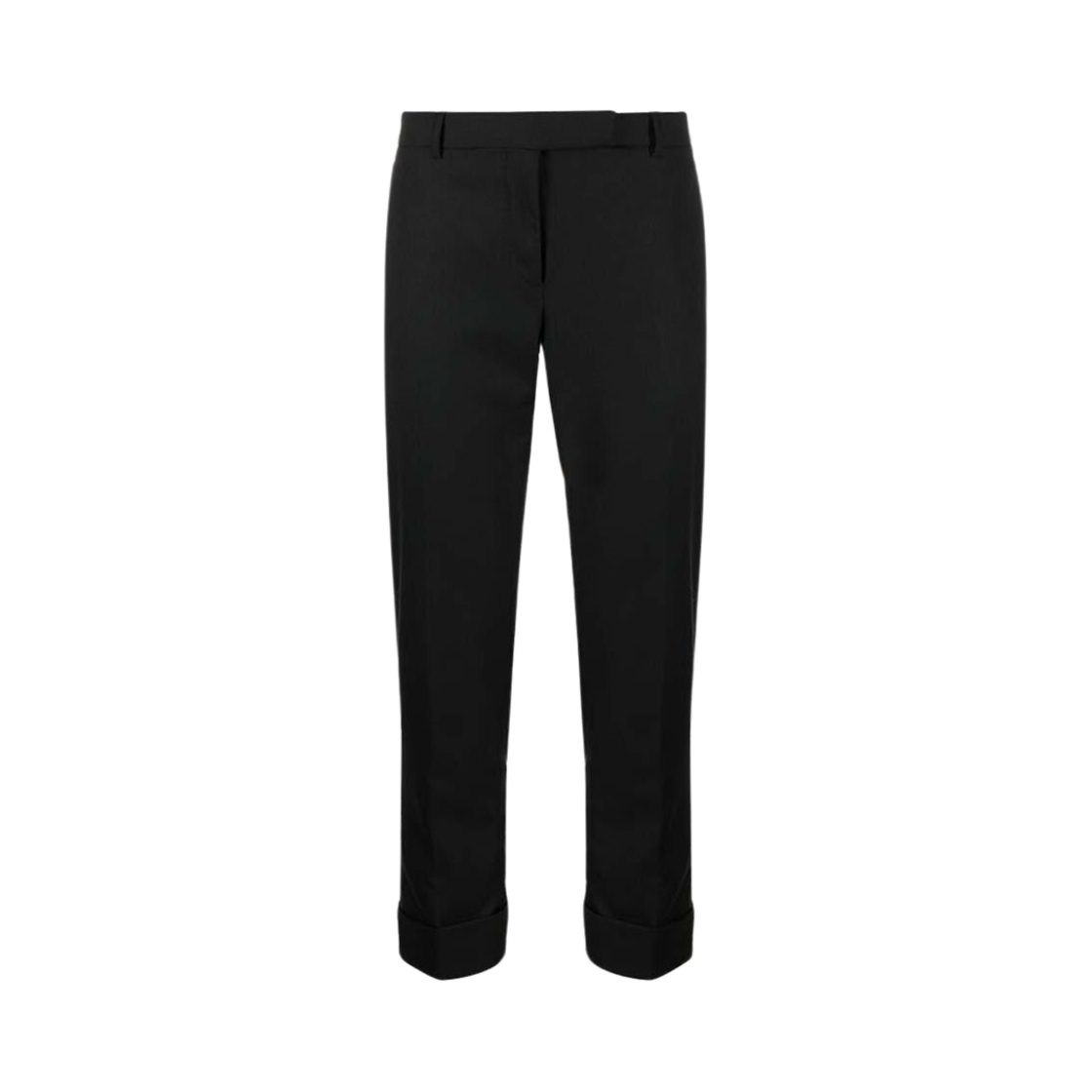 FTC485A-00626-001 (W) Thom Browne Super 120S Twill Low Rise Cigarette Trousers Black