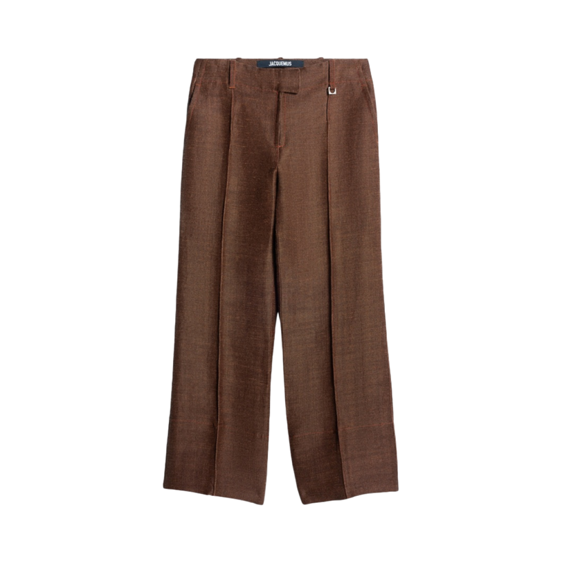 (W) 자크뮈스 르 판탈론 아레이아 스티치드 크롭 팬츠 다크 브라운((W) Jacquemus Le Pantalon Areia Stitched Cropped Pants Dark Brown) - 1