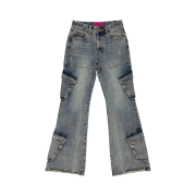 MELLOW Cargo Bootscut Denim Pants Indigo
